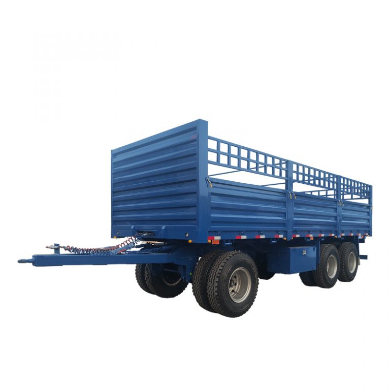 Fully loaded semi-trailer with storage compartment