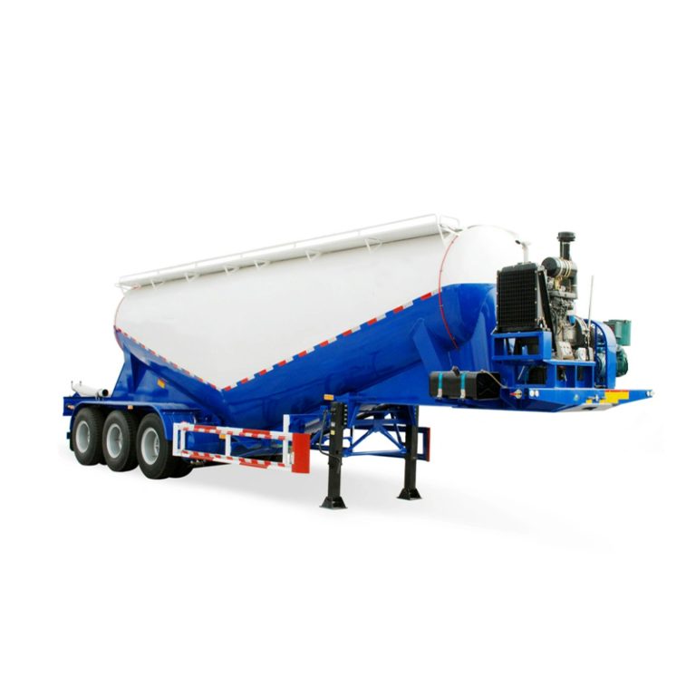 Powder material transportation semi-trailer