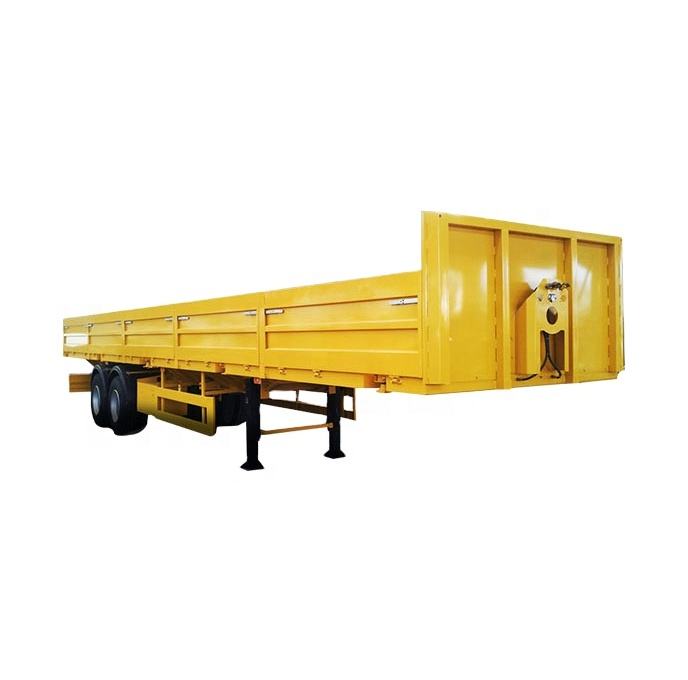 2 Axles Side Wall Flatbed Bulk Semi Trailer